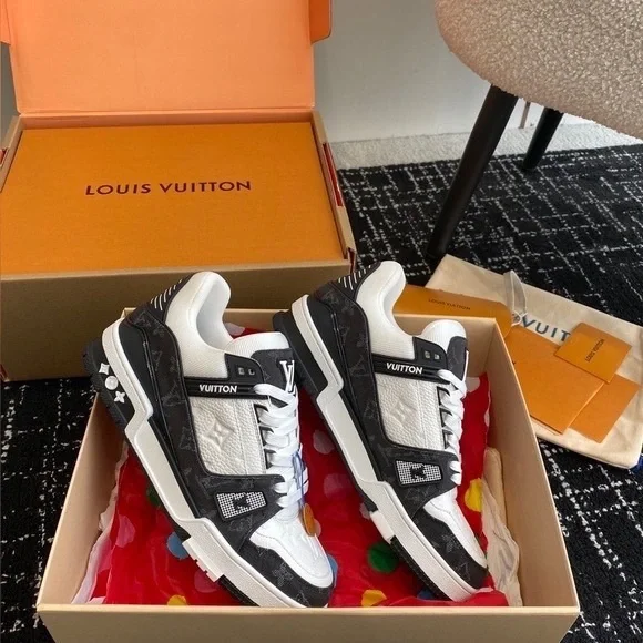 Louis Vuitton Black and White Sneakers